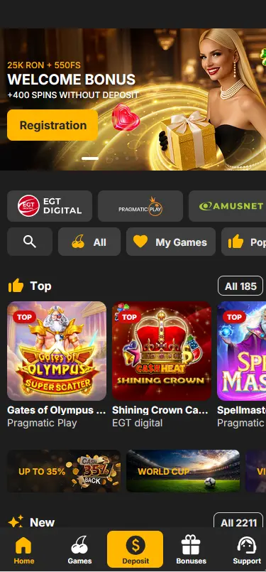 Million Casino App – PWA auf dem Smartphone, mobile Casino-Ansicht